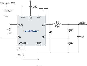 AOZ1284PI Typ App Drawing