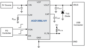 AOZ1358LI-01 Typ App Drawing