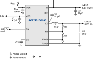 AOZ2151EQI-30 Typ App Drawing