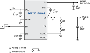 AOZ2151PQI-05 Typ App Drawing