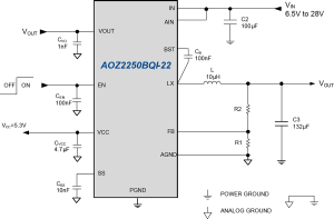 AOZ2250BQI-22 Typ App Drawing