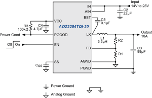 AOZ2254TQI-20 Typ App Drawing