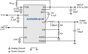 AOZ2255LQI-30 Typ App Drawing