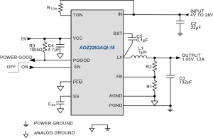 AOZ2263AQI-15 Typ App Drawing