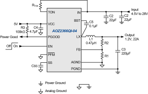 AOZ2366QI-04 Typ App Drawing