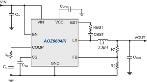 AOZ6604PI Typ App Drawing